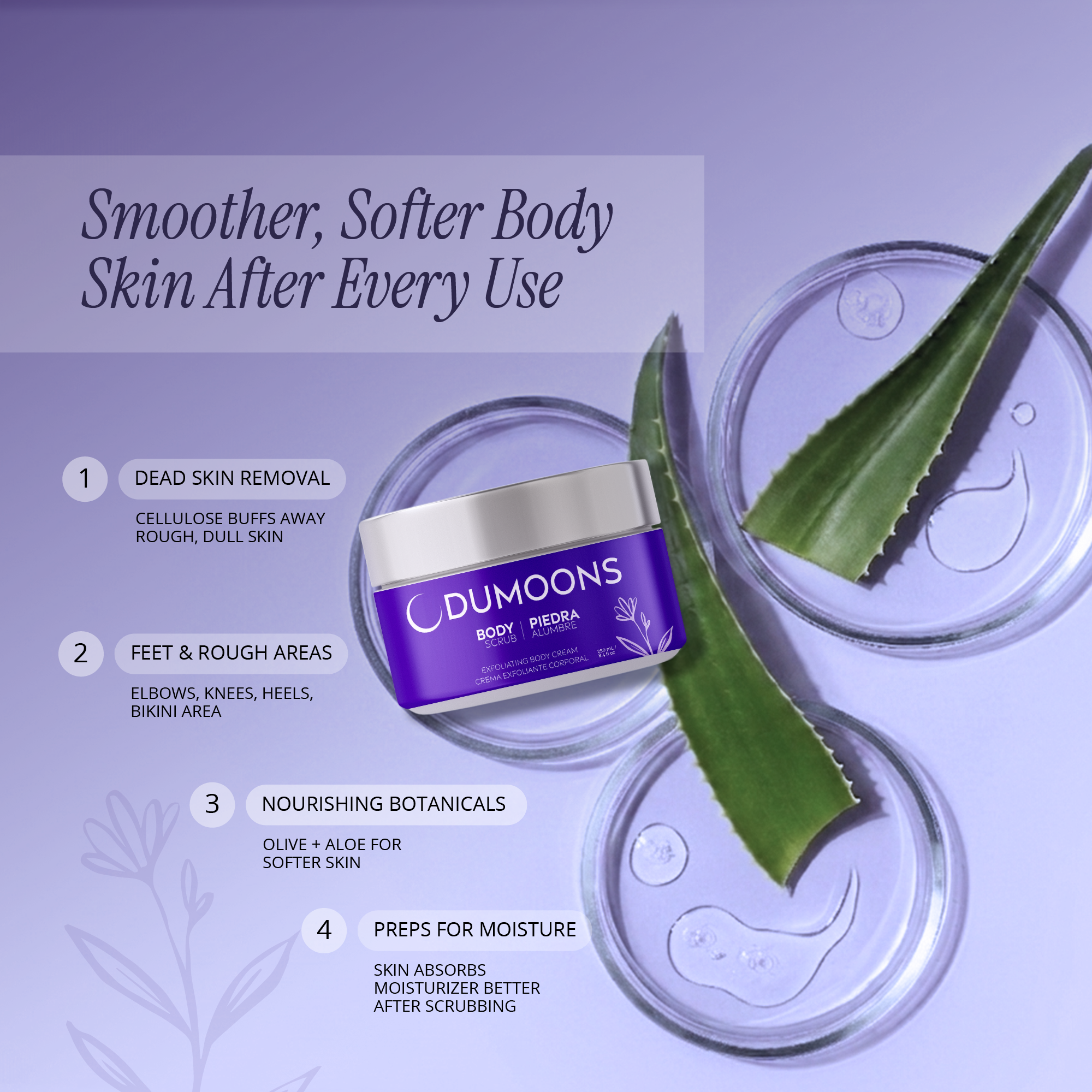 Exfoliating Body Scrub – Olive, Aloe Vera & Cardamom, 7 oz