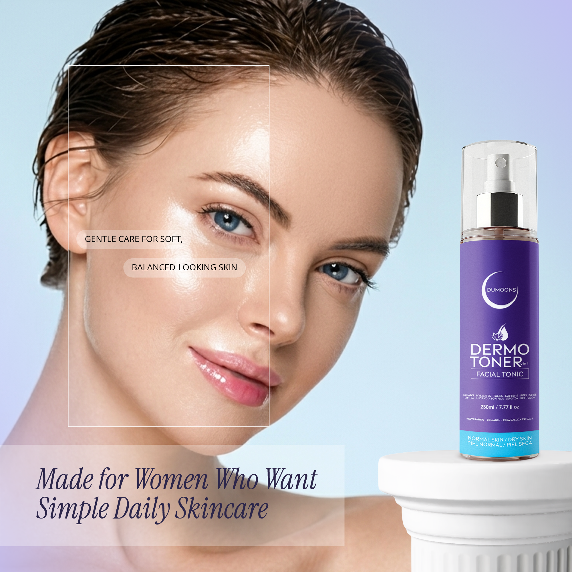 9-in-1 Hydrating Face Mist Toner – Alum Stone Infused, 6.7 fl oz