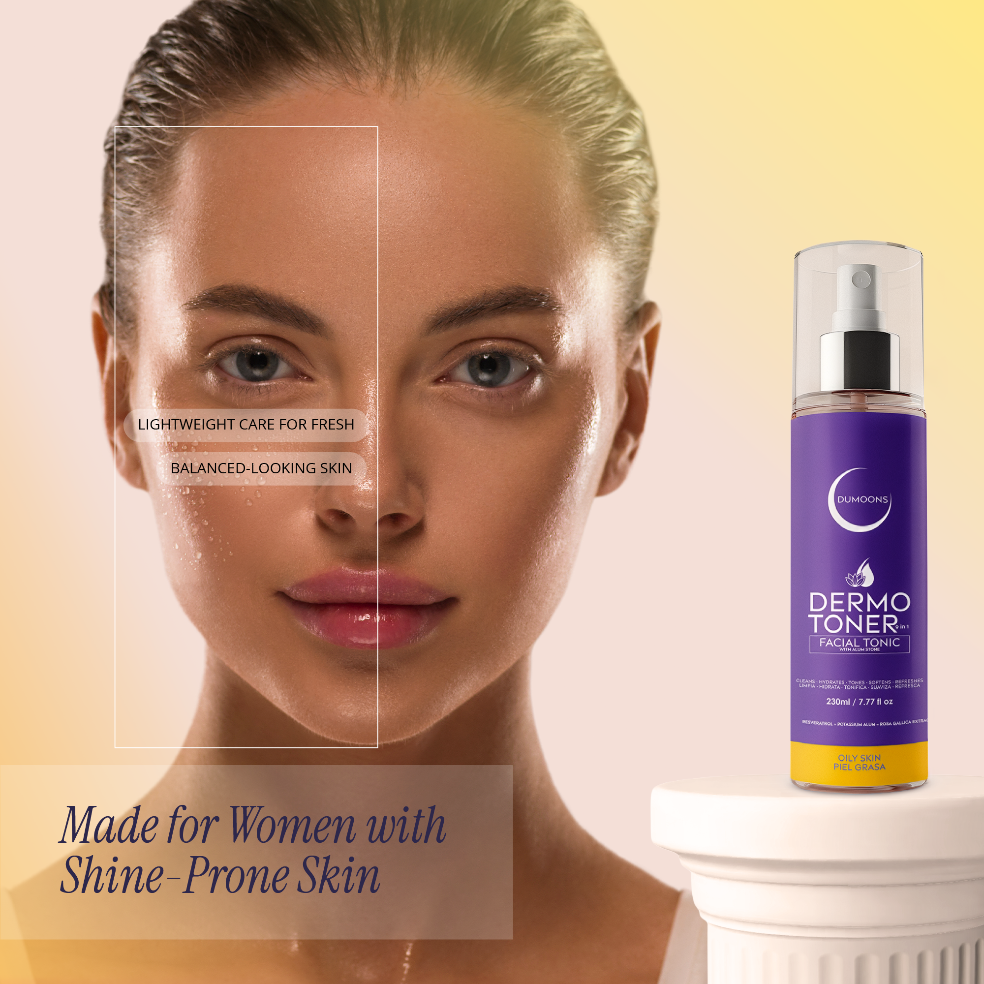 9-in-1 Hydrating Face Mist Toner – Alum Stone Infused, 6.7 fl oz