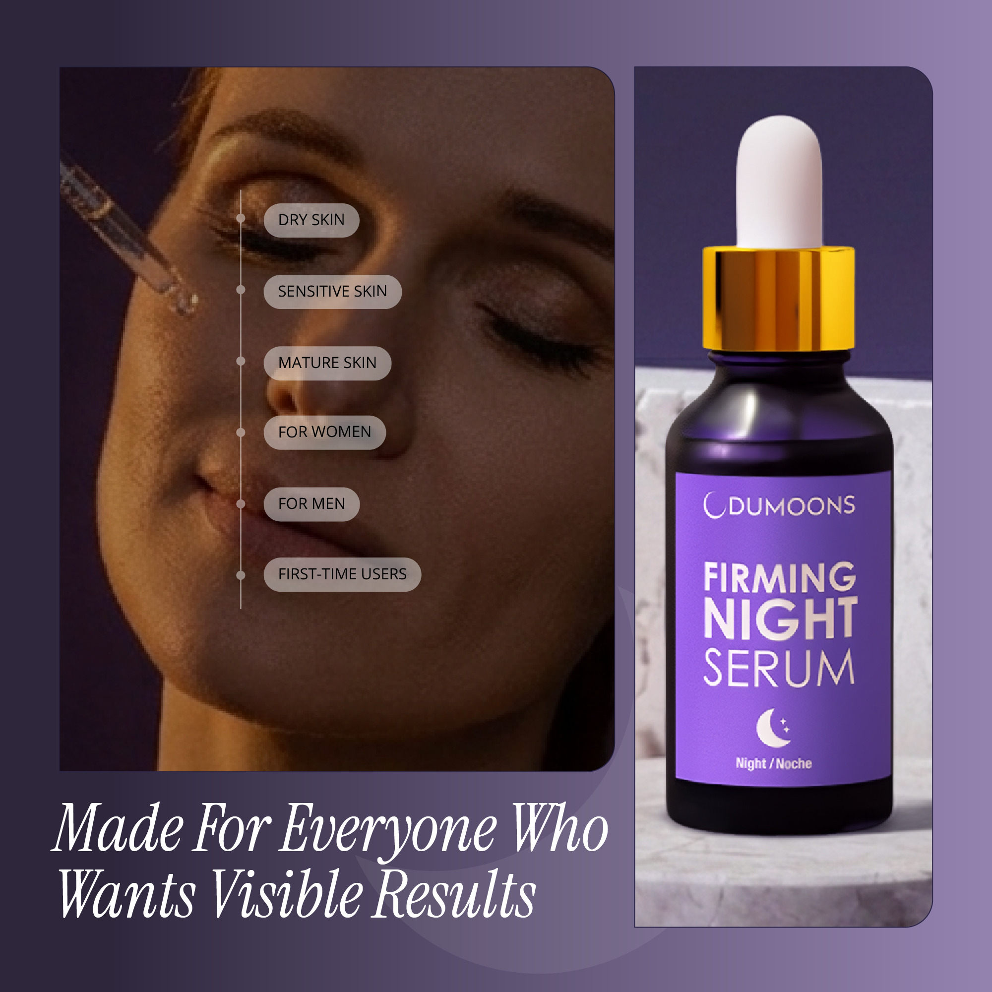 Anti-Aging Night Serum – Hyaluronic Acid, Collagen & Vitamin C, 0.67 fl oz