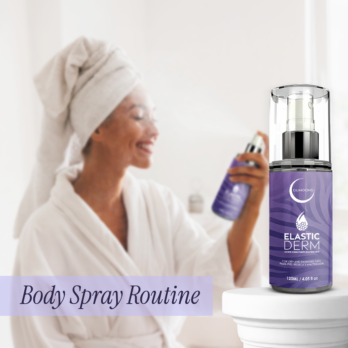 Collagen Face & Body Oil Spray – Coconut Oil & Vitamin E, Travel Size