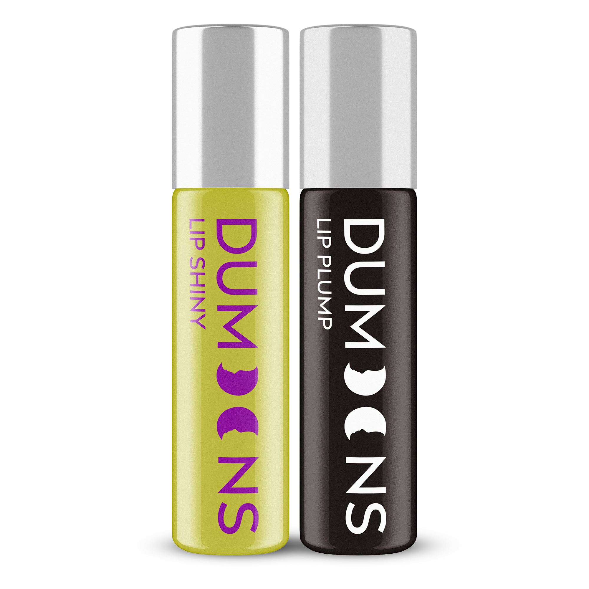 Lip Plump and Shine Duo, 2 in 1 Roll-On Lip Gloss and Lip Balm Set for Fuller-Looking, Glossy Lips, Hydrating Lip Duo for Women & Teens