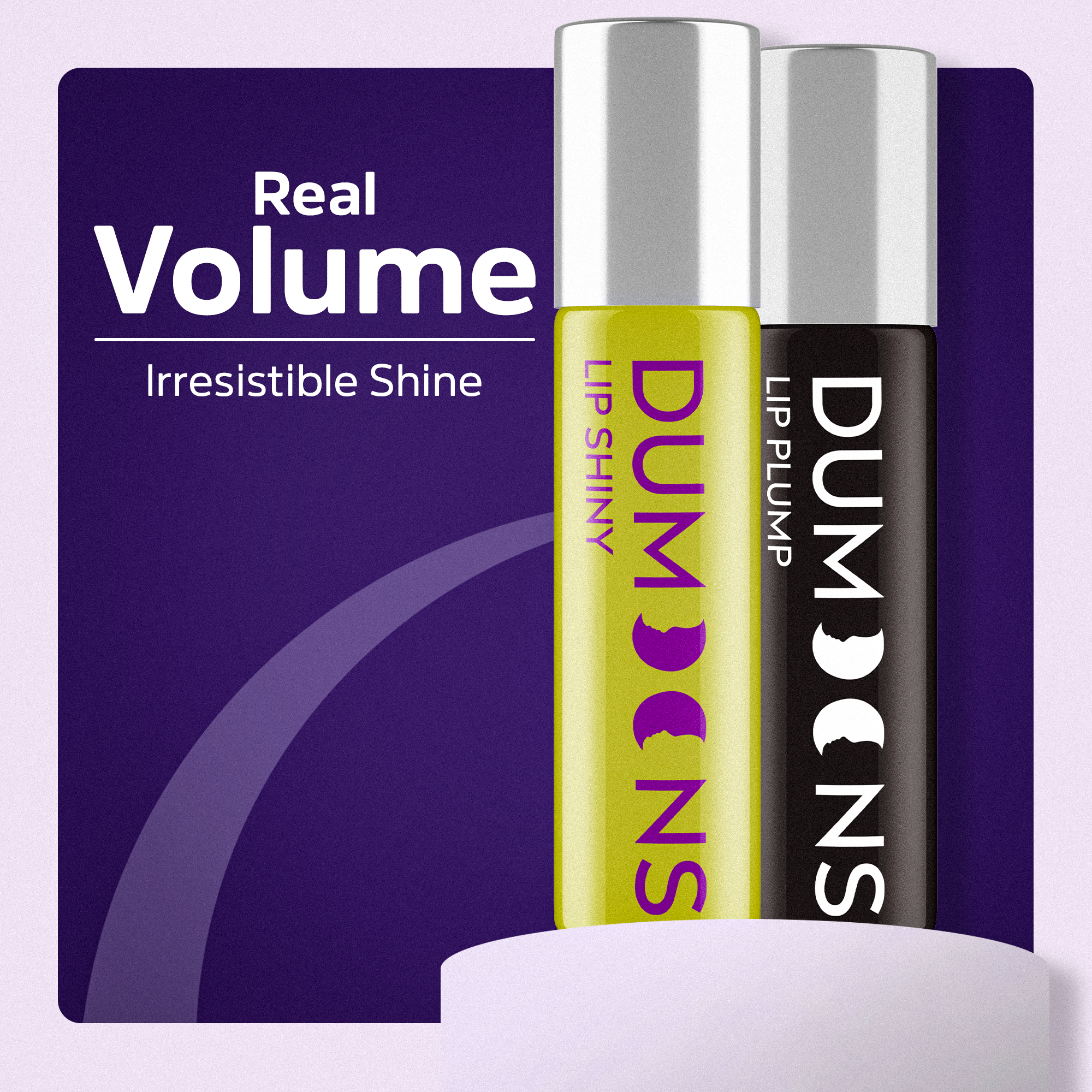 Lip Plump and Shine Duo, 2 in 1 Roll-On Lip Gloss and Lip Balm Set for Fuller-Looking, Glossy Lips, Hydrating Lip Duo for Women & Teens