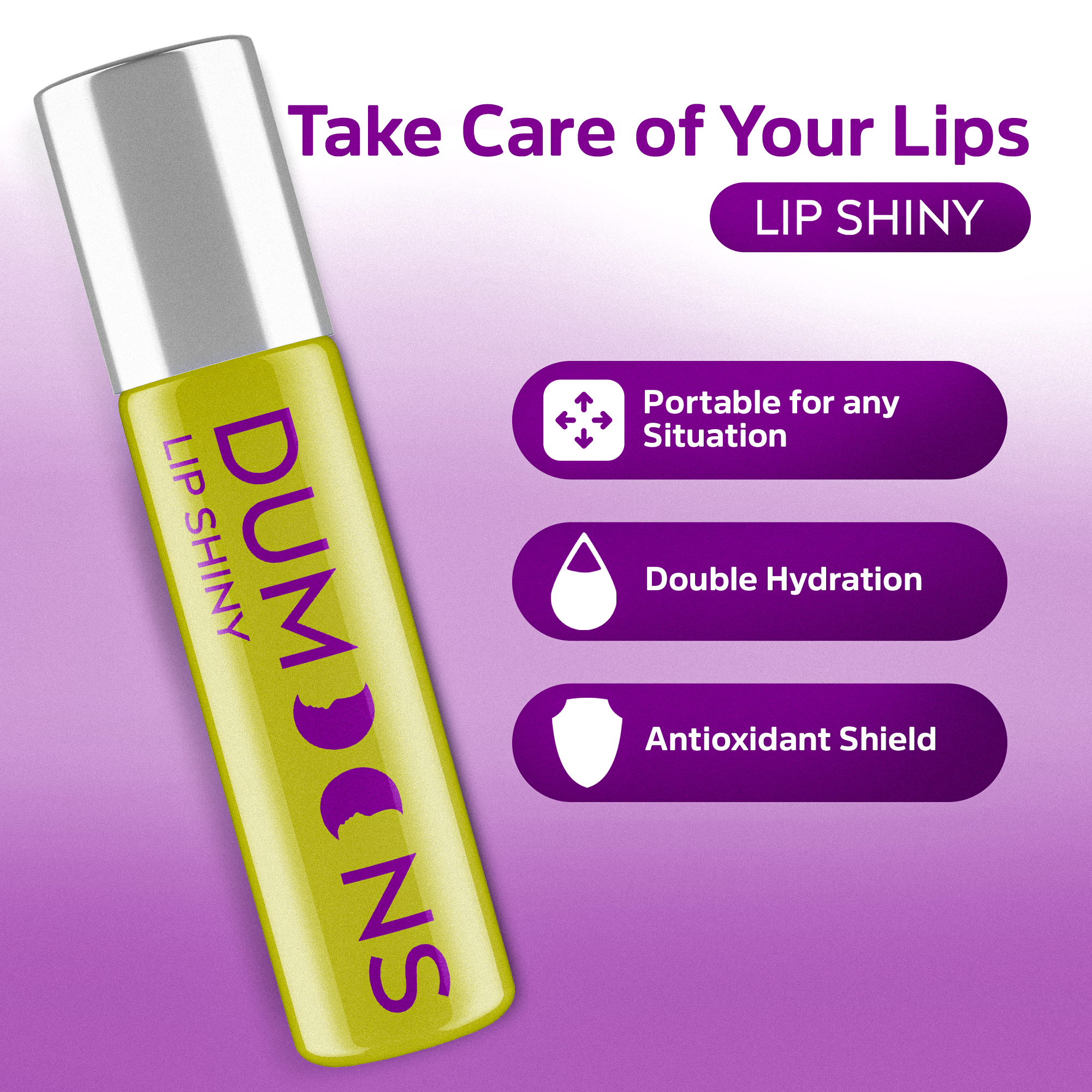 Lip Plump and Shine Duo, 2 in 1 Roll-On Lip Gloss and Lip Balm Set for Fuller-Looking, Glossy Lips, Hydrating Lip Duo for Women & Teens