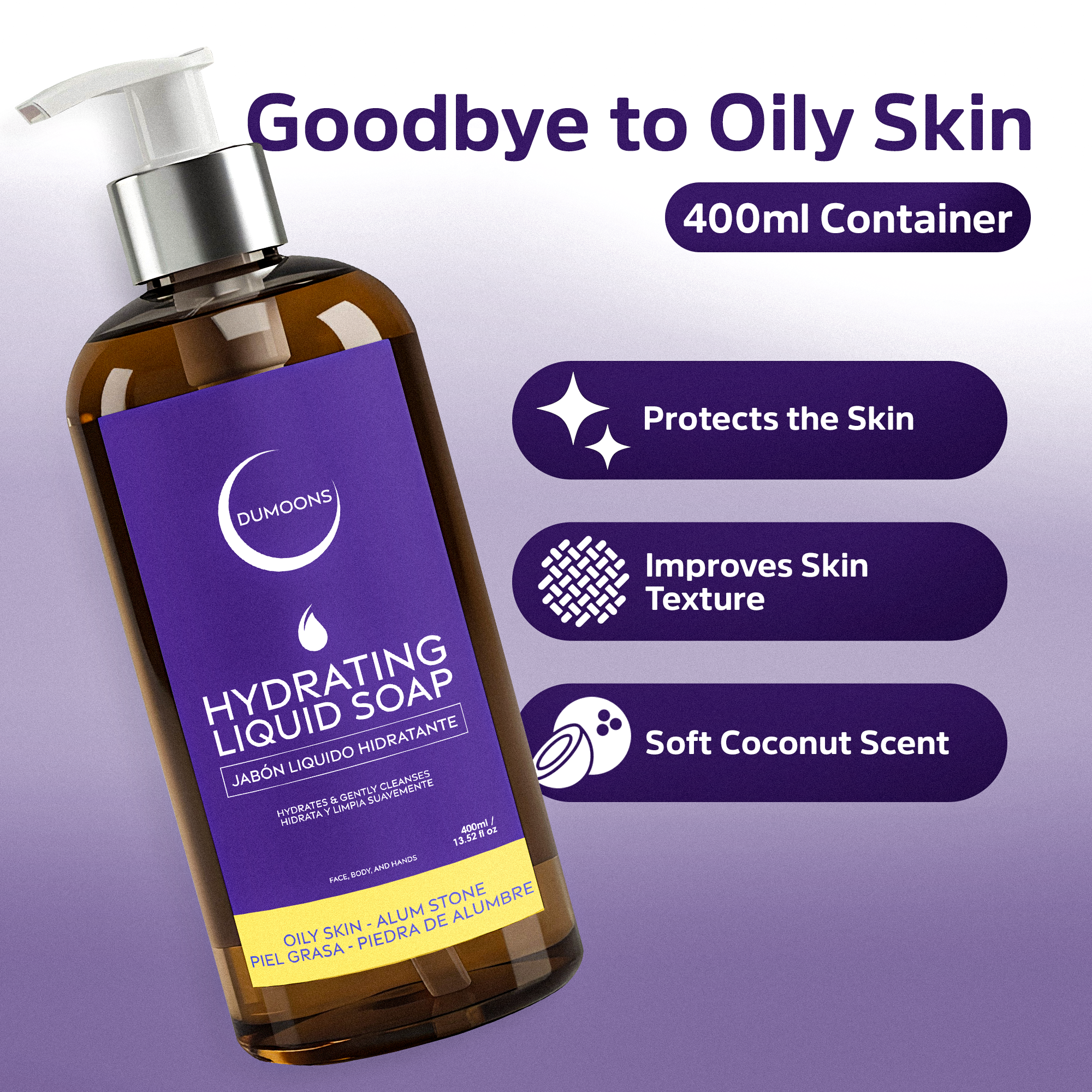 Face Wash for Oily Skin for Women, Gentle Hydating Facial Cleanser with Hyaluronic Acid, Collagen & Alum Extract, Daily Face Wash for Fresh, Balanced Skin, 13.52 fl oz