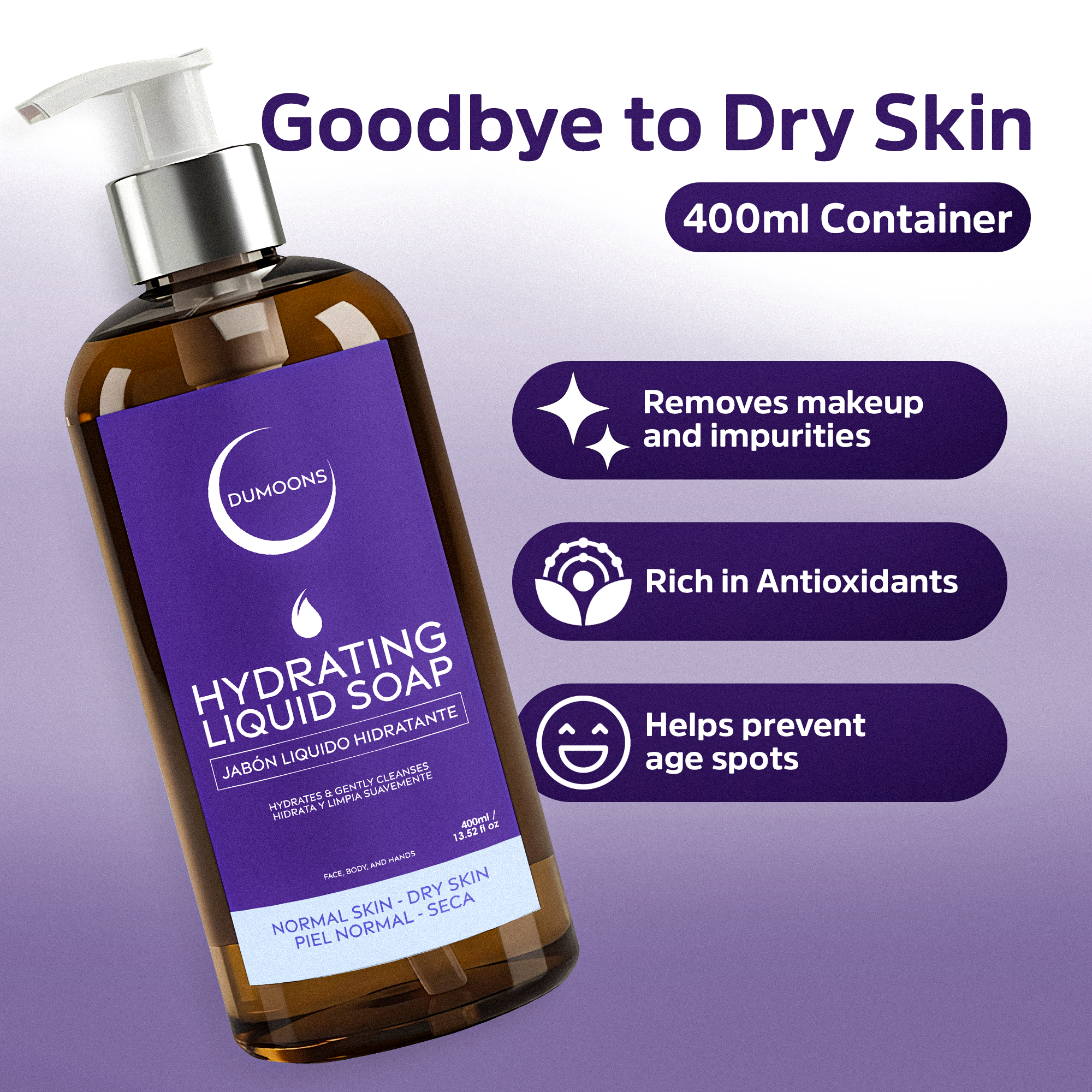 Face Wash for Oily Skin for Women, Gentle Hydating Facial Cleanser with Hyaluronic Acid, Collagen & Alum Extract, Daily Face Wash for Fresh, Balanced Skin, 13.52 fl oz