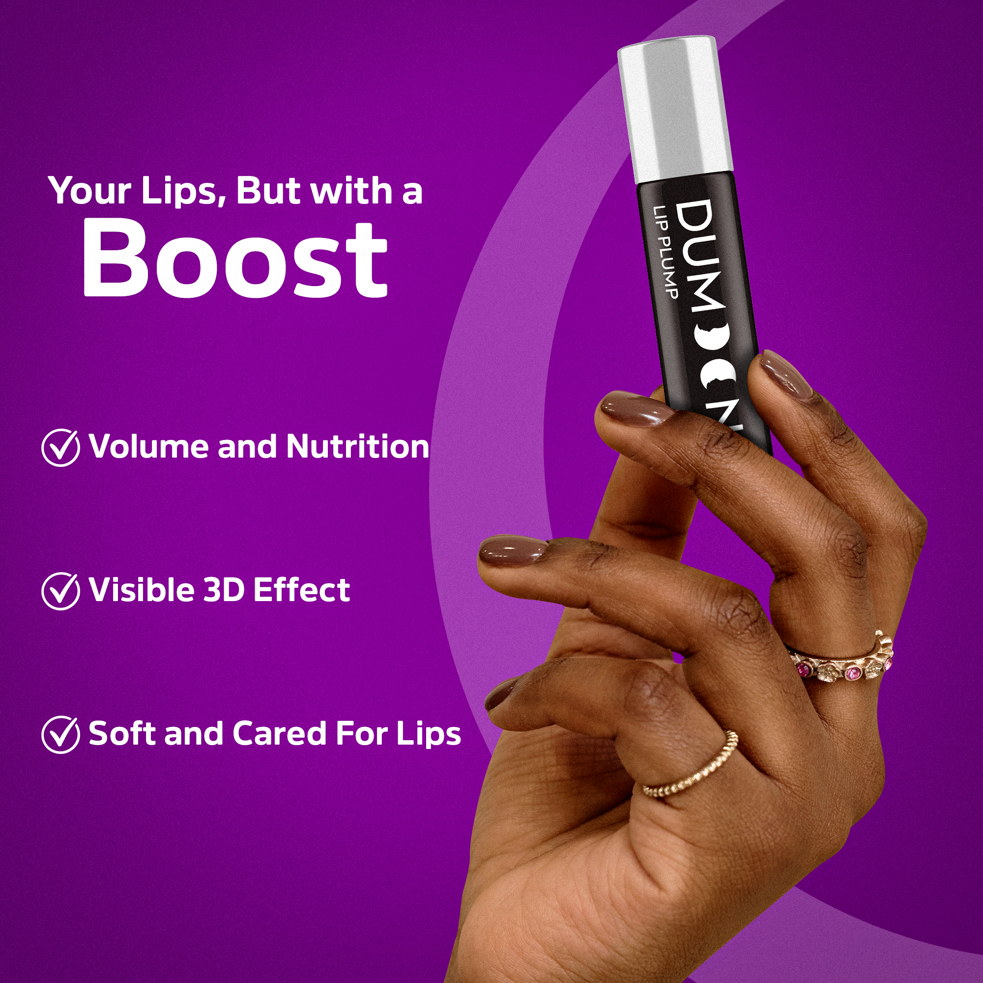 Lip Plump and Shine Duo, 2 in 1 Roll-On Lip Gloss and Lip Balm Set for Fuller-Looking, Glossy Lips, Hydrating Lip Duo for Women & Teens